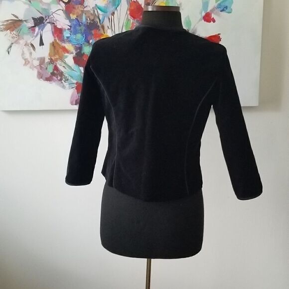 Behnaz Sarafpour Velvet 3/4 Sleeve Jacket - Picture 6 of 7